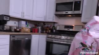 Horny STEPSON Grabs STEPMOM Marie McCray's Big Tits And Tight Ass Right In The Kitchen